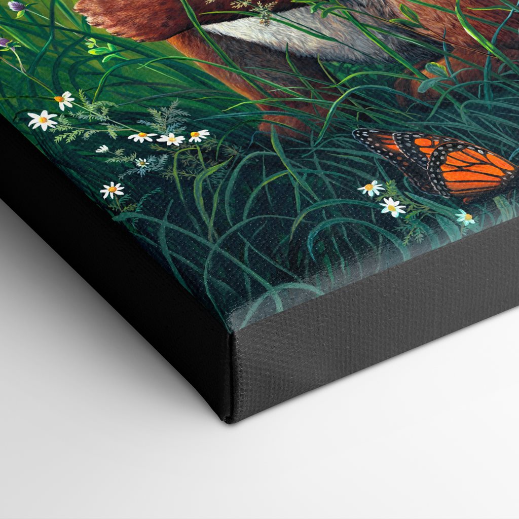 Baby Cougars and Butterfly Art Print - "Cougar Cubs"