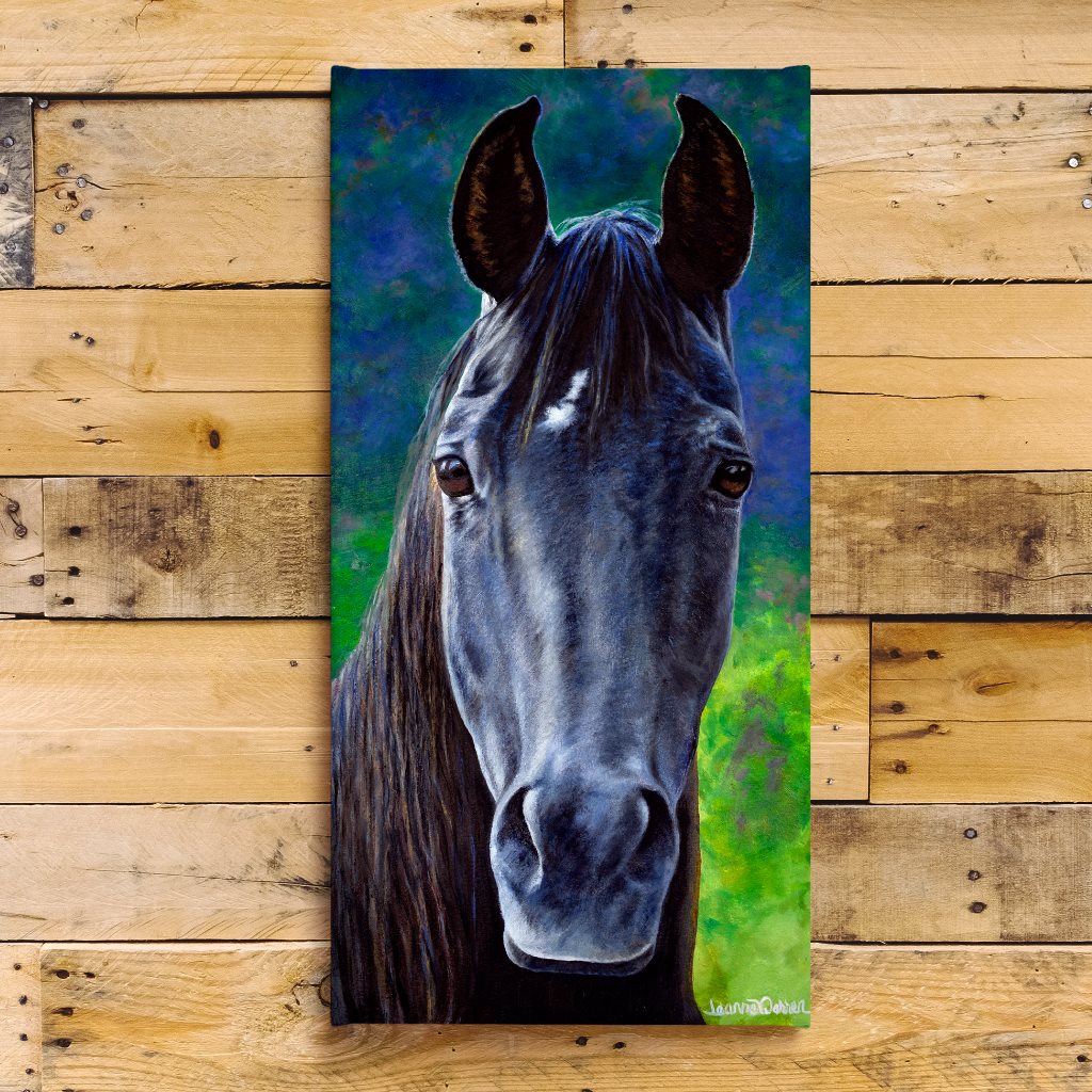"Maverick" - Black Arabian Stallion Art Print
