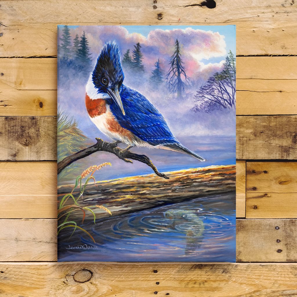"Take Out" - King Fisher and Trout Art Print