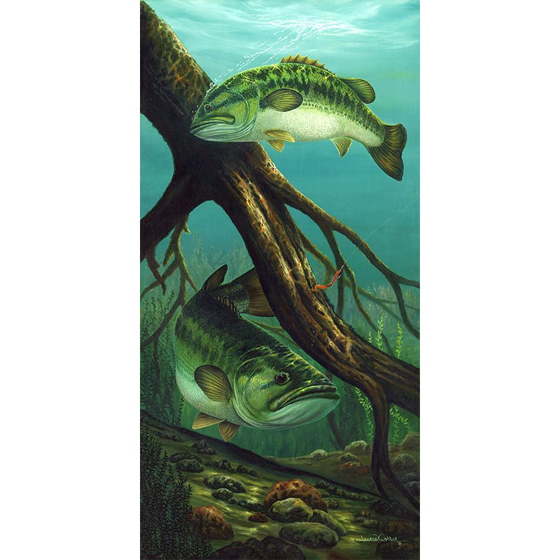 "You Shall Not Bass" - Large Mouth Bass Art Print