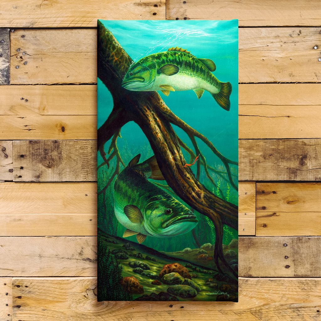 "You Shall Not Bass" - Large Mouth Bass Art Print