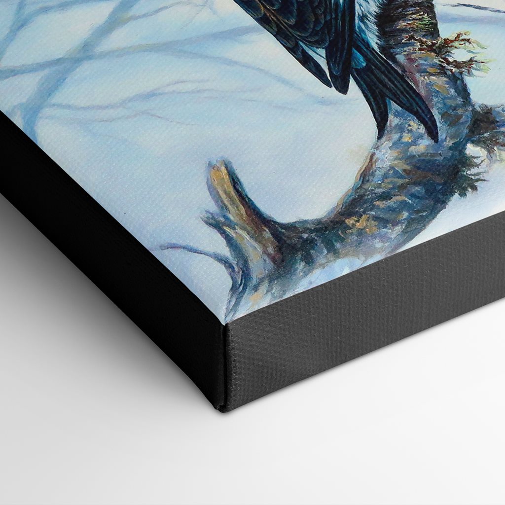 Acorn Woodpeckers Canvas Print Corner