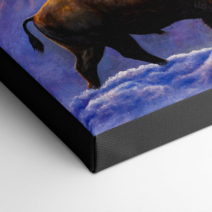 Bison Buffalo in Snow Art Print - "After the Storm"