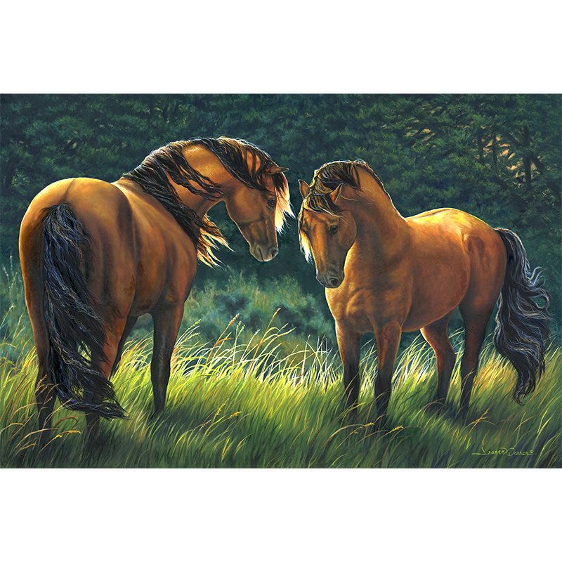 "At First Sight" - Kiger Mustang Horses Art Print