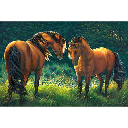 "At First Sight" - Kiger Mustang Horses Art Print