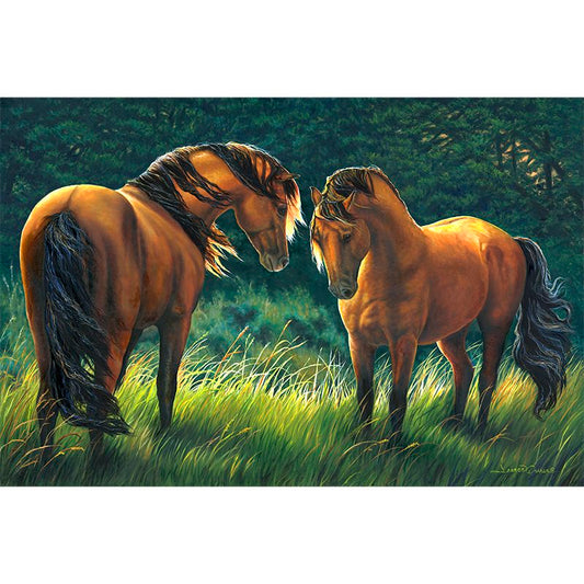 "At First Sight" - Kiger Mustang Horses Art Print