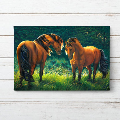 "At First Sight" - Kiger Mustang Horses Art Print