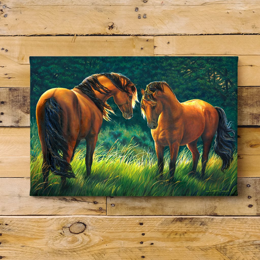 "At First Sight" - Kiger Mustang Horses Art Print