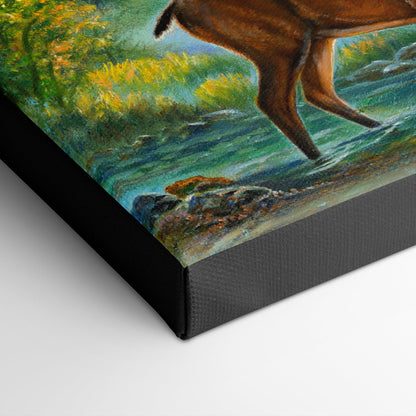 "Awakening" - Black Tail Deer in Autumn Art Print