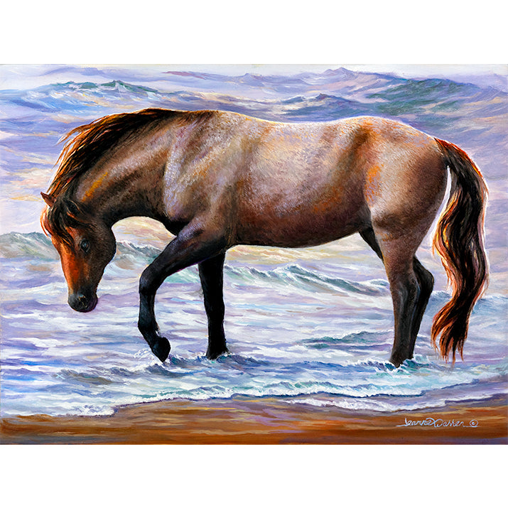 "Being Free" - Horse on the Beach Art Print