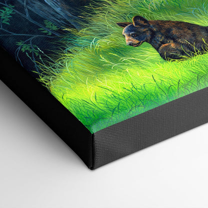 "Black Bears" - Back Scratch and Cubs Climbing Art Print