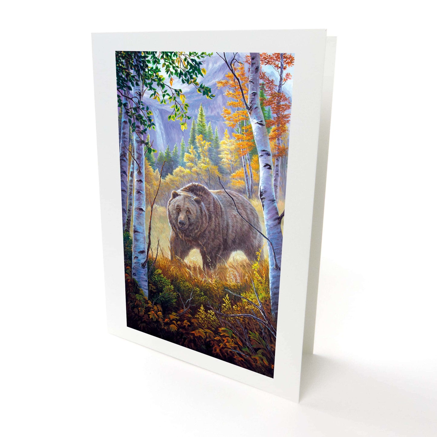"Close Encounter" - Grizzly Bear and Glacier National Park Art Card