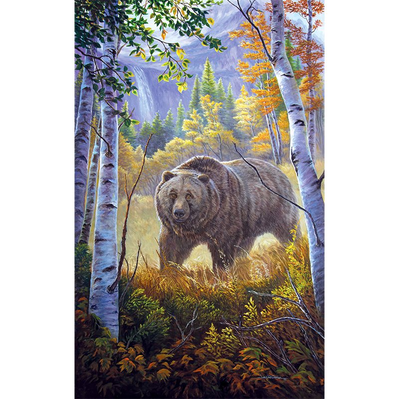Grizzly Bear in Glacier National Park Art Print | "Close Encounter"