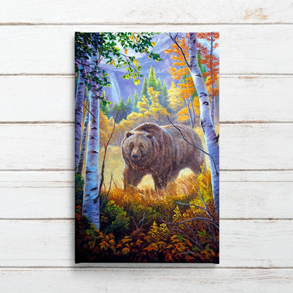 "Close Encounter" - Grizzly Bear and Glacier National Park Art Print