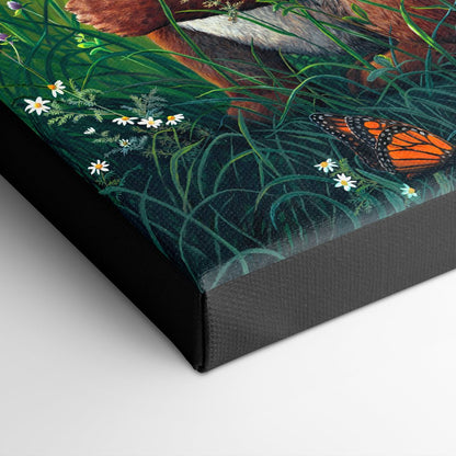 "Cougar Cubs" - Baby Cougars and Butterfly Art Print