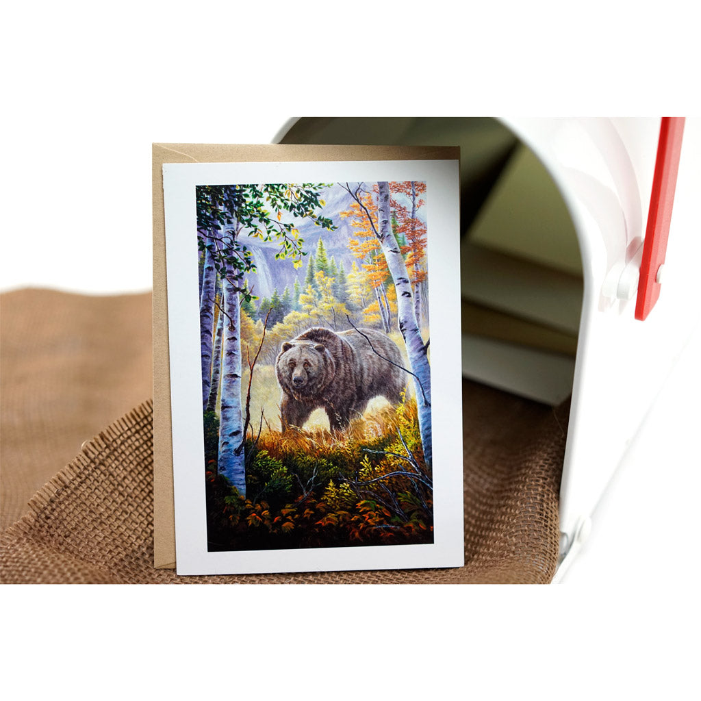 "Close Encounter" - Grizzly Bear and Glacier National Park Art Card