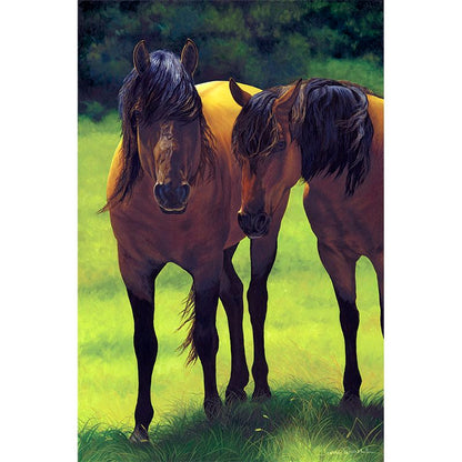 "Devoted" - Golden Kiger Mustangs Art Print