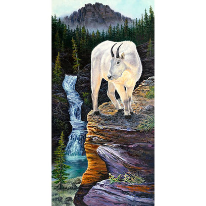 Rocky Mountain Goat in Glacier National Art Print - "Enjoying the View"