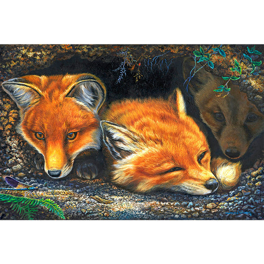 "Fox Babies" - Fox Pups Art Print
