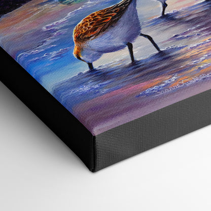 "Sandpiper Surfin" - Beach Birds Art Print