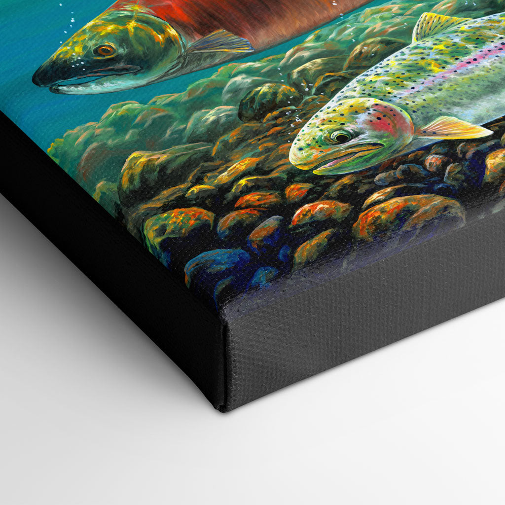 Sockeye Salmon Run Art Print - "Sockeye Salmon"