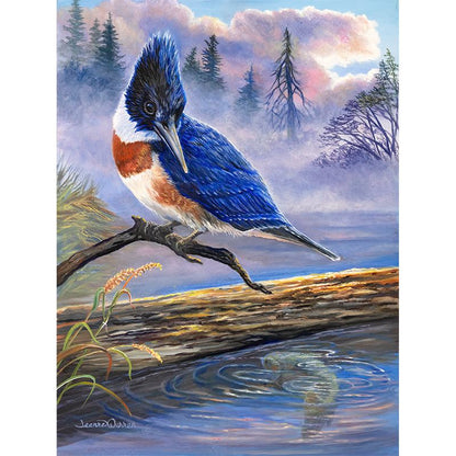 "Take Out" - King Fisher and Trout Art Print