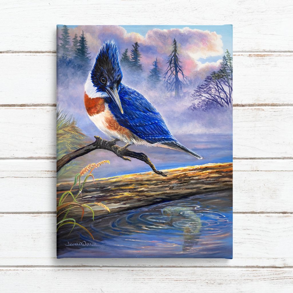 "Take Out" - King Fisher and Trout Art Print