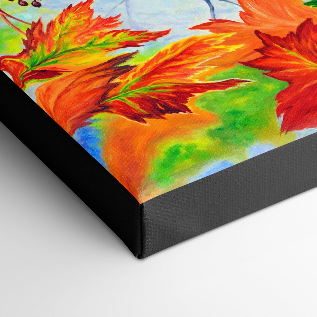 Yellow-Rumped Warblers Art Print – Autumn Bird in Oils