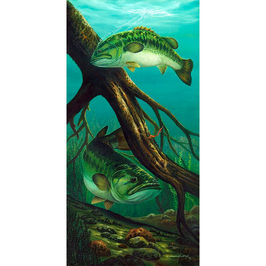 "You Shall Not Bass" - Large Mouth Bass Art Print